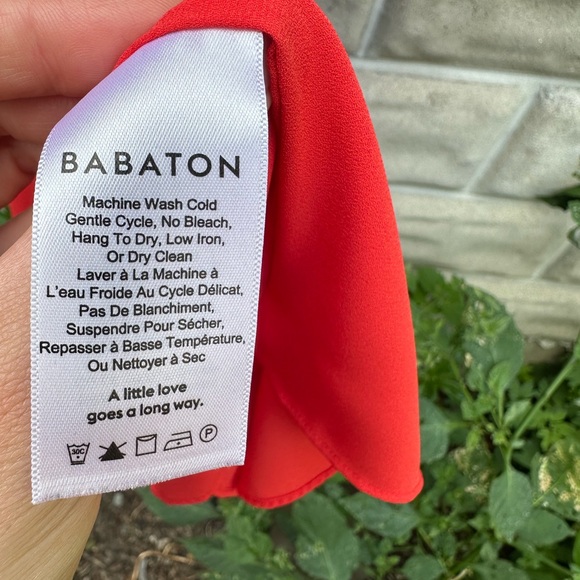 Babaton - Wallace Wrap Dress - Coral - Medium - Picture 3 of 5